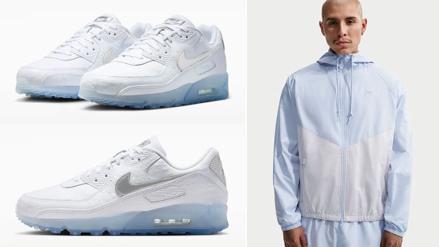 Nike Air Max 90 Terrascape White Blue Tint Chrome Mens Sneakers Outfits