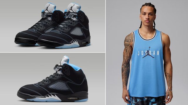 Air Jordan 5 Black UNC University Blue 2026 Outfits